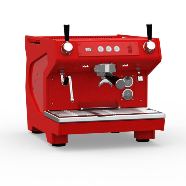 The Conti Ace Espresso Machine in carmine red