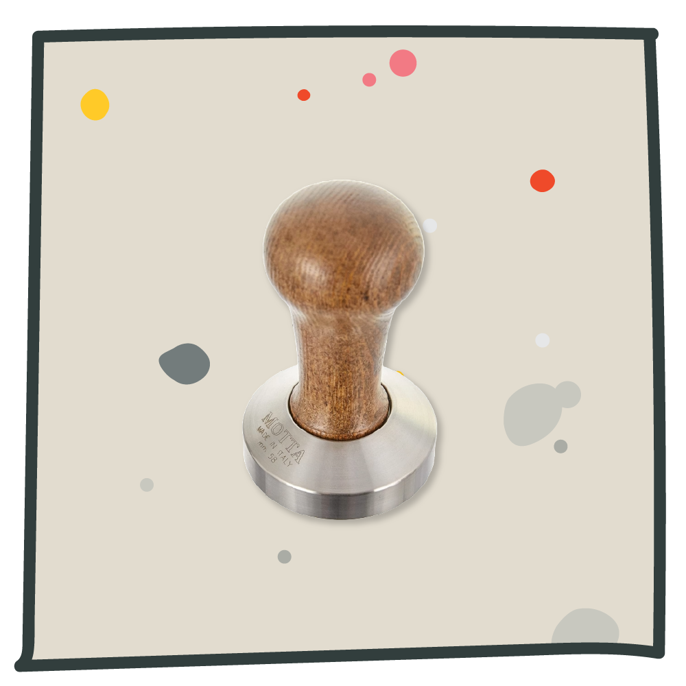 MOTTA WOODEN COFFEE TAMP (FLAT BASE 58mm)